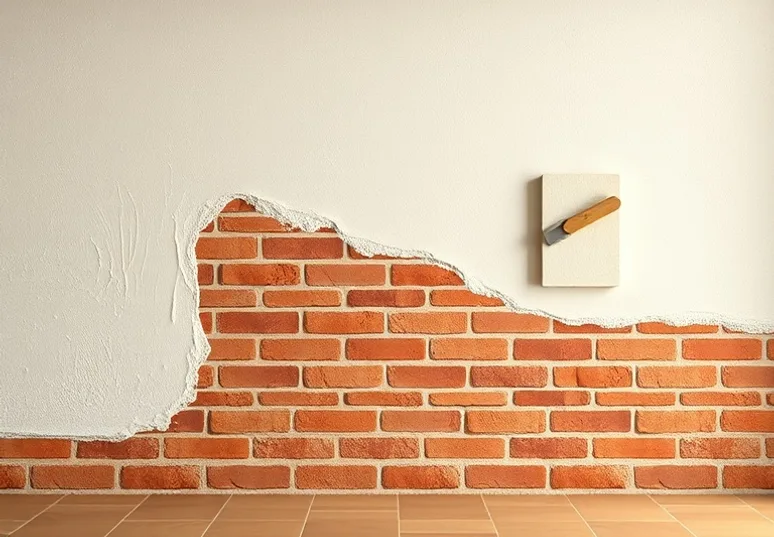 Application d'un enduit décoratif à la lisseuse sur un mur